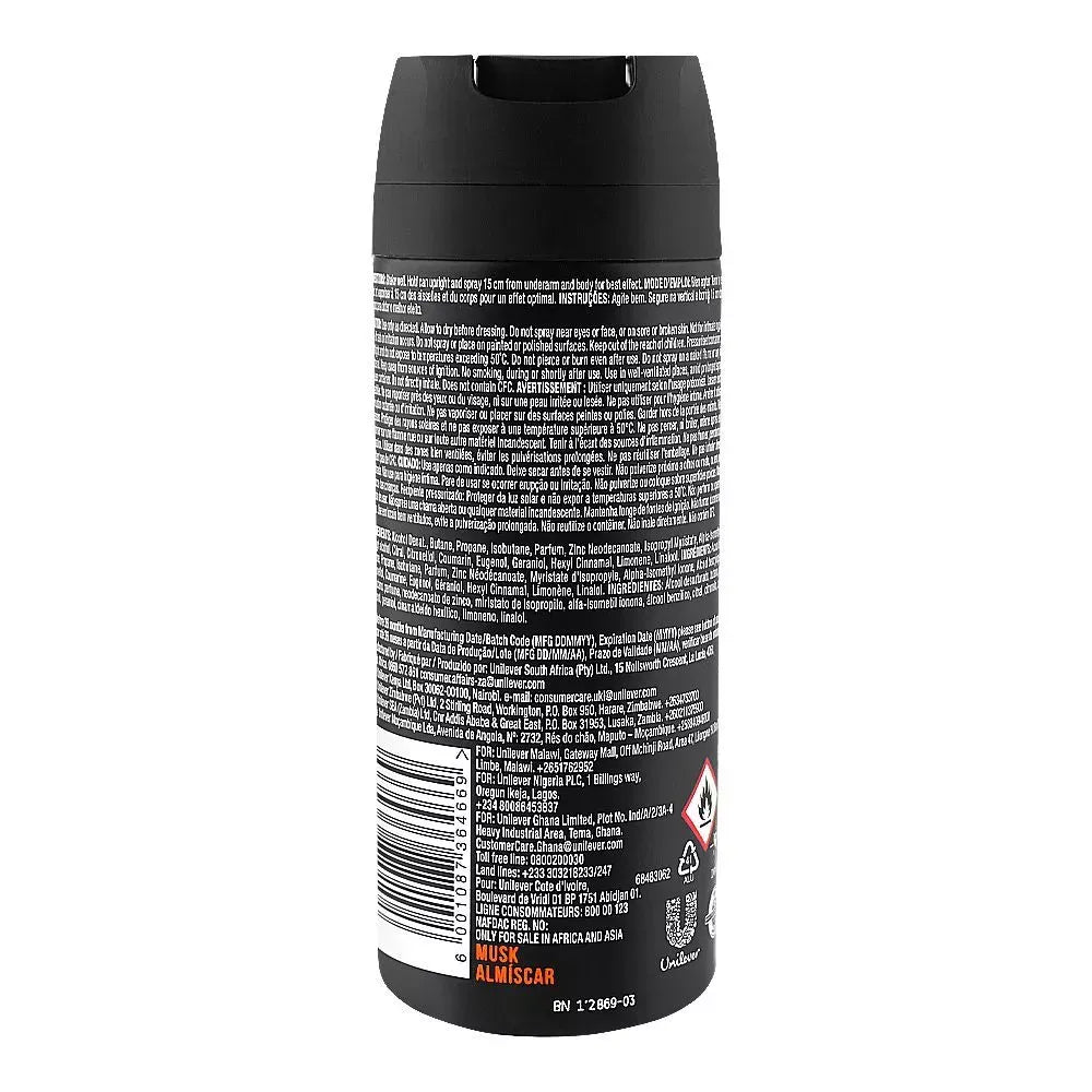 axe musk 48h frais deodorant spray for men, 150ml image2