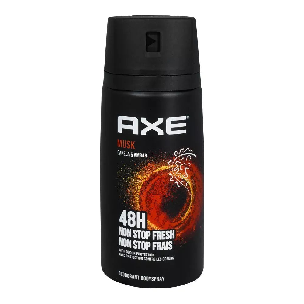 axe musk canella & ambar 48h non stop fresh deodorant body spray, for men, 150ml main image