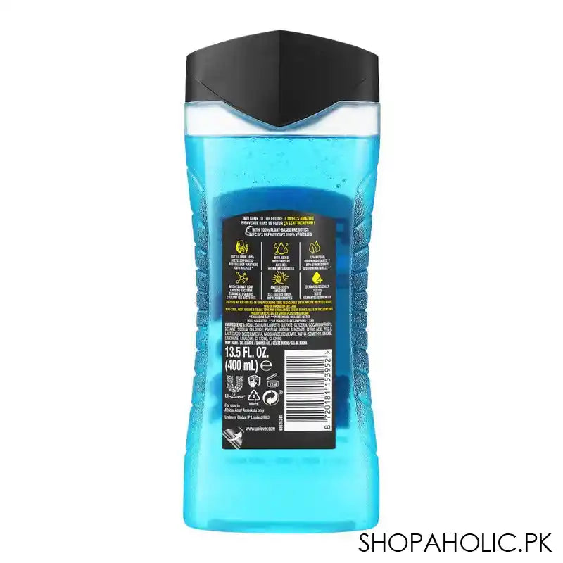 Axe Sport Blast Energizing Citrus Boost Scent 3-In-1 Body, Face & Hair Wash, 400ml - Image 2