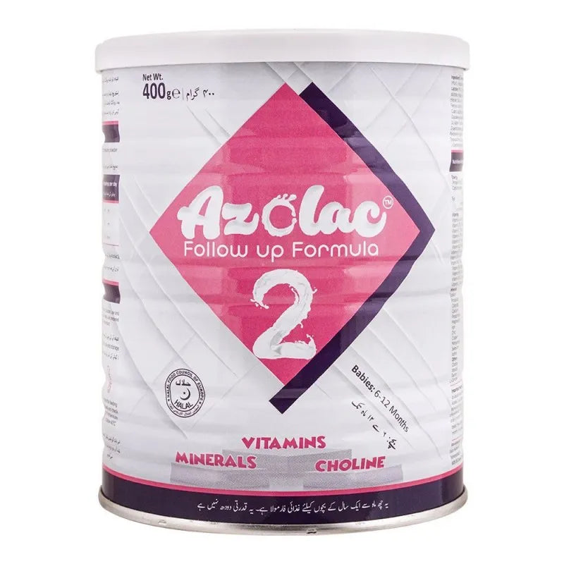 azolac follow up formula 2, vitamins minerals choline, halal, 400g main image