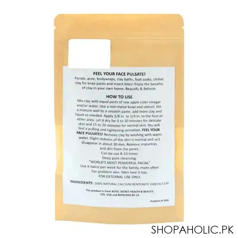 aztec secret indian healing clay, deep pore cleansing, 100g image2