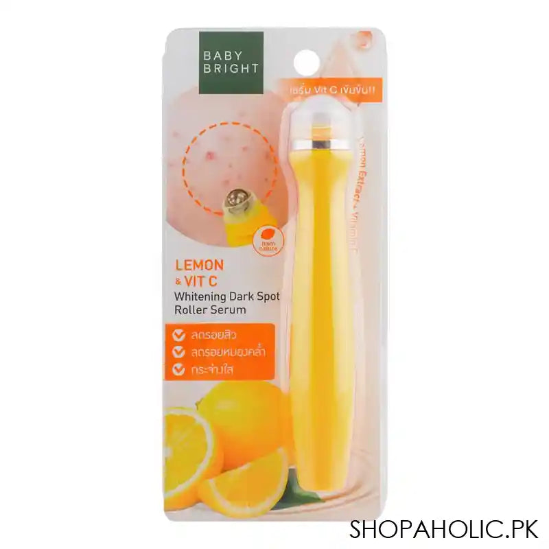 Baby Bright Lemon & Vitamin C Whitening Dark Spot Roller Serum, 15ml - Main Image