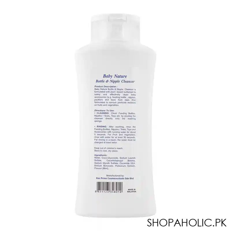 Baby Nature Mint Bottle & Nipple Cleanser, 300ml - Image 3