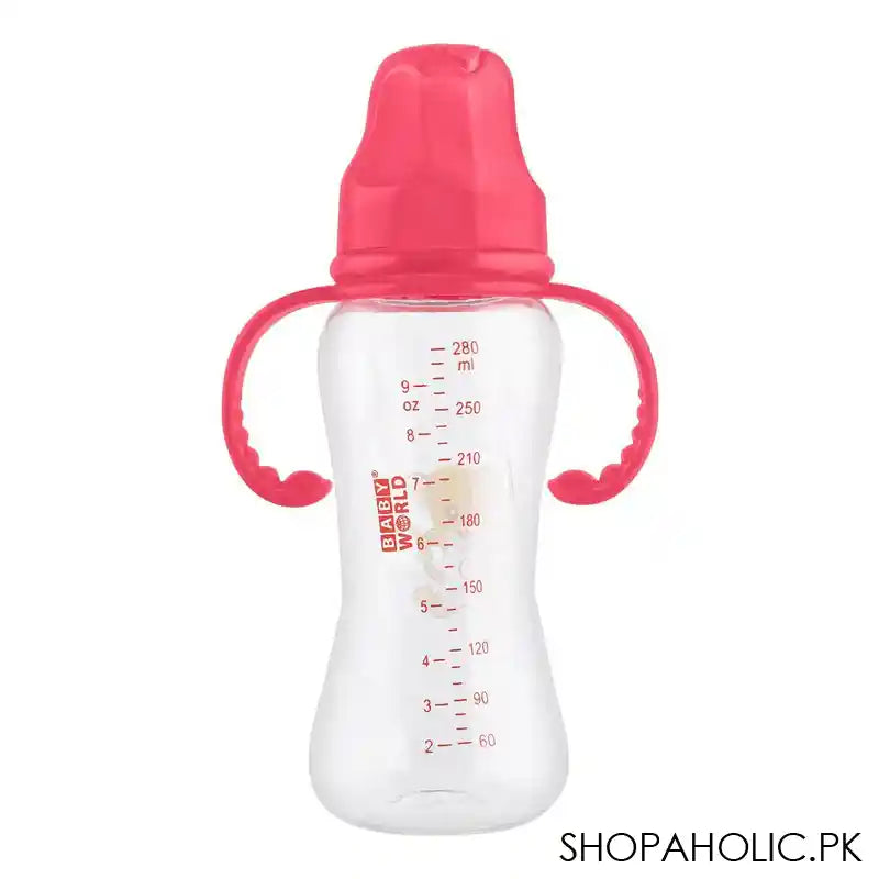 Baby World Baby Feeding Bottle With Handle, 240ml, BW2025 - Image 2