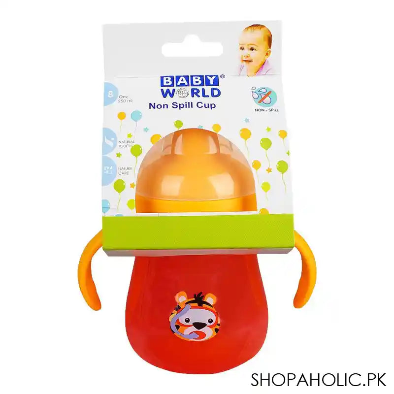 Baby World Non Spill Cup, 250ml, Orange, BW4041 - Main Image