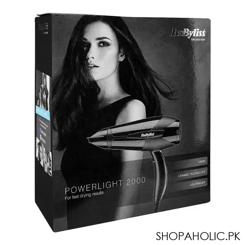 Babyliss 2000W Ceramic Technology Power Light Hair Dryer, 5571U - Image 5