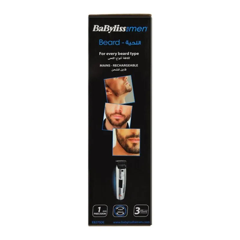 babyliss for men beard rechargeable trimmer, 20 positions, e827sde image5