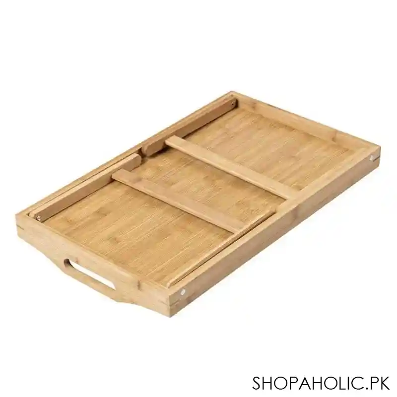 bamboo bed tray table for eating tv breakfast with foldable legs for bedroom image8