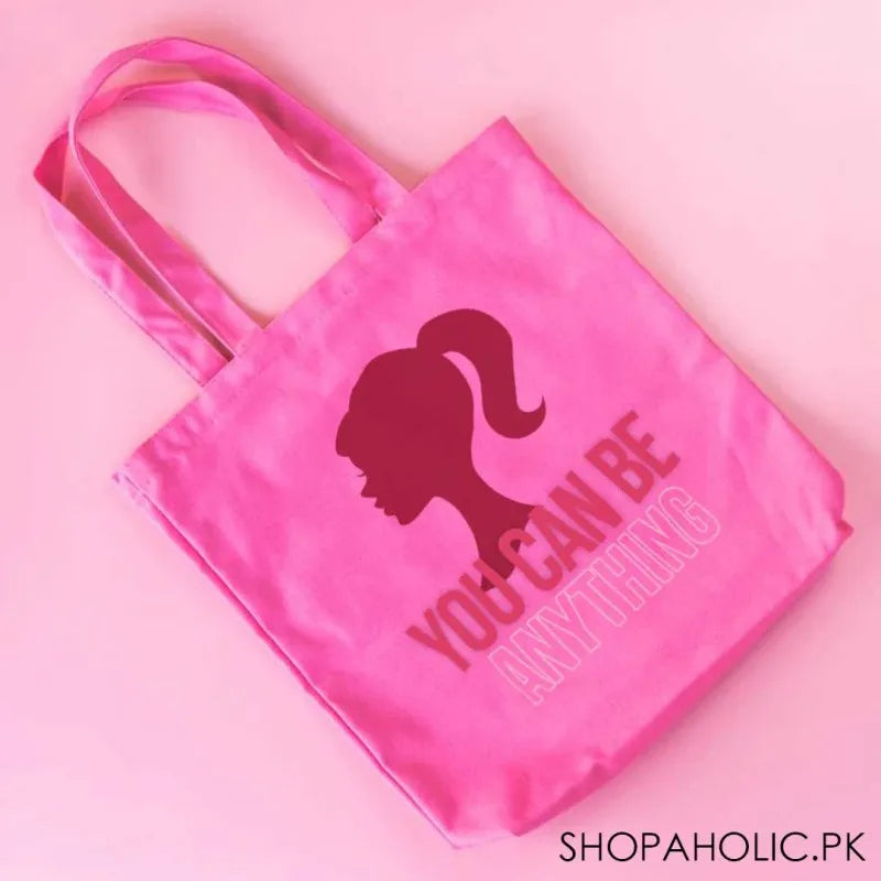 barbie heavy canvas tote bag (you can be anything) main image