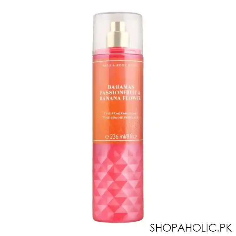 bath & body works bahamas passionfruit & banana flower fine fragrance mist, 236ml main image