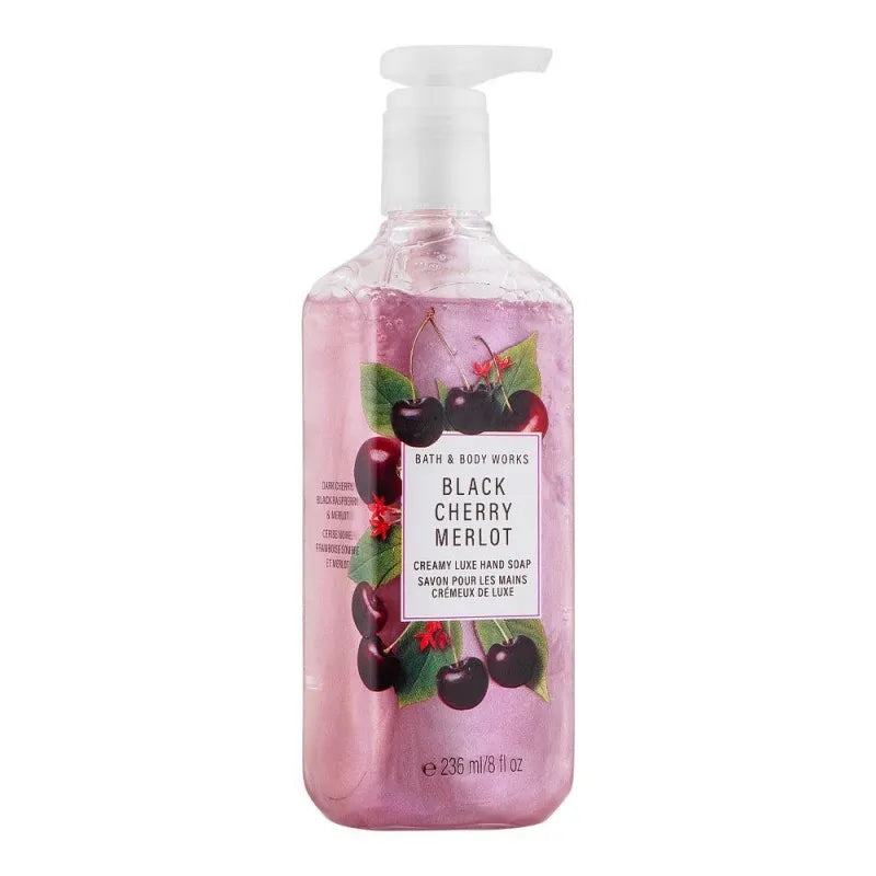 bath & body works black cherry merlot creamy luxe hand soap, 236ml main image