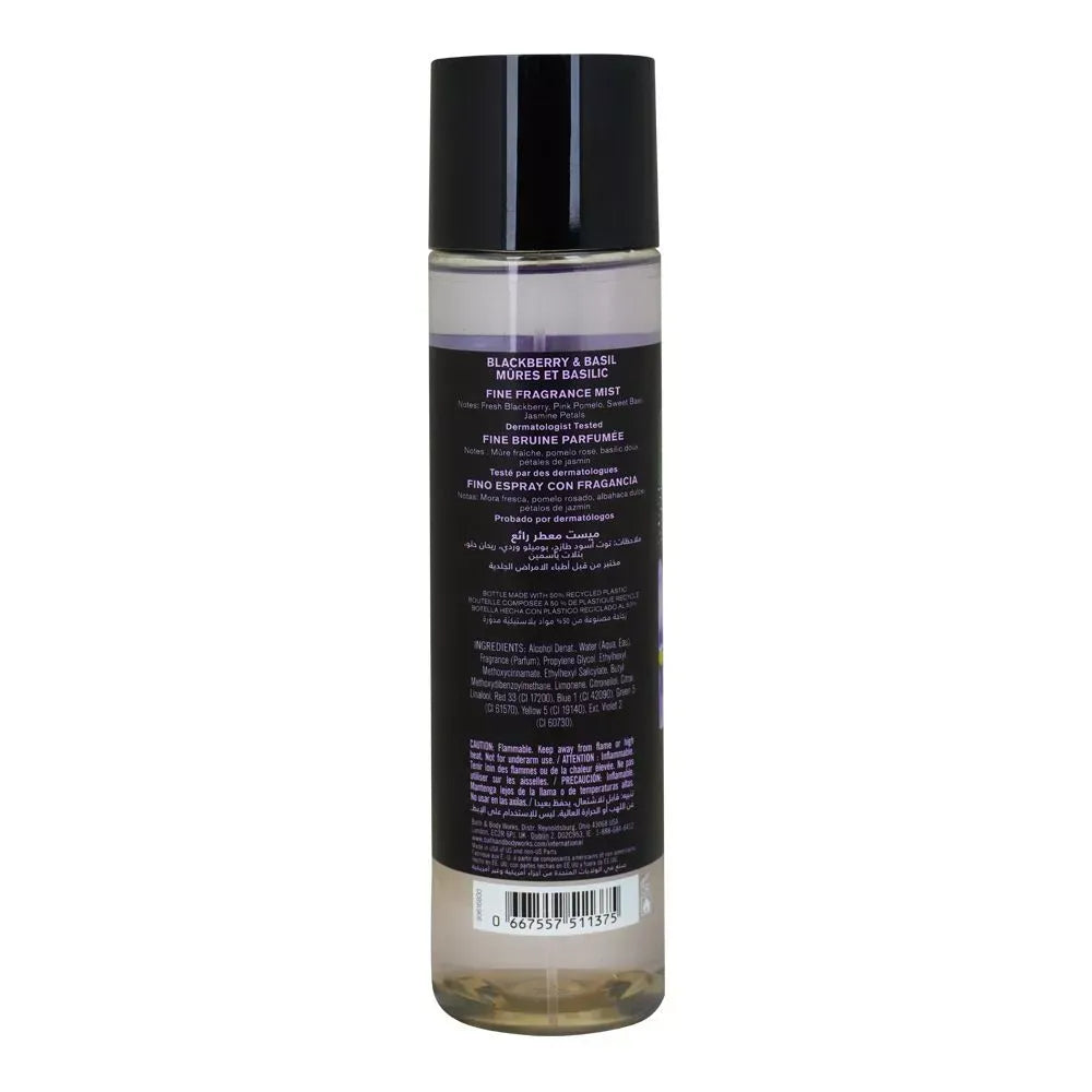 bath & body works blackberry & basil fine fragrance mist, 236ml image2