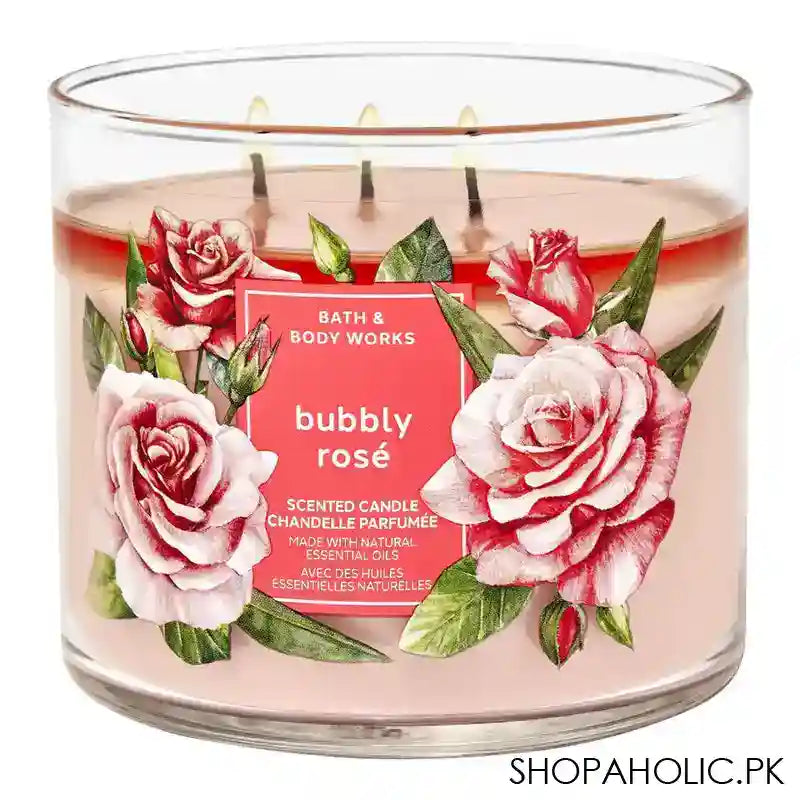 Bath & Body Works Bubbly Rose Scented Candle, 411g - Image 2