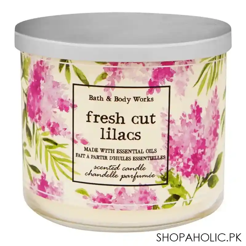 bath & body works fresh cut lilacs scented candle, 411g main image