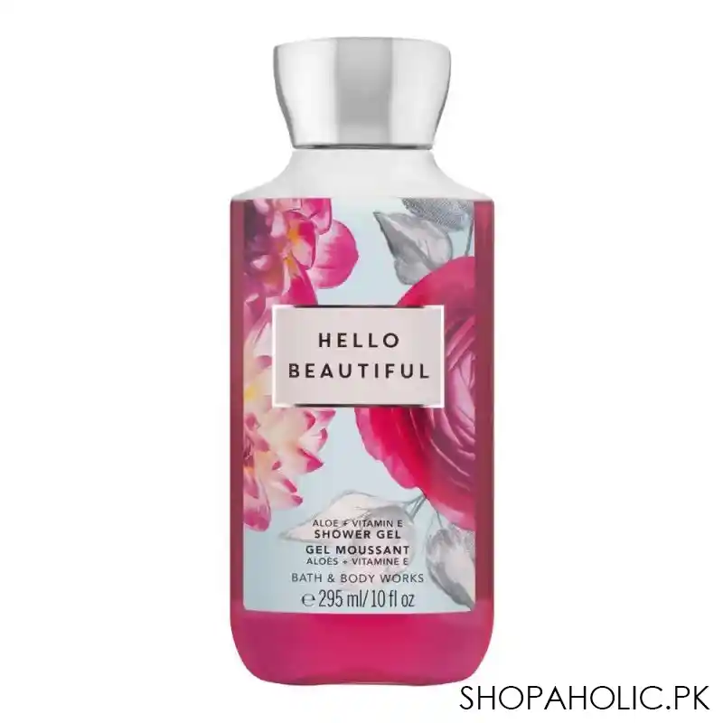 bath & body works hello beauty aloe + vitamin e shower gel, 295ml main image