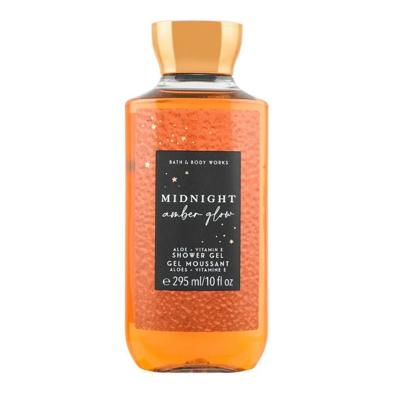 bath & body works midnight amber glow aloe + vitamin e shower gel, 295ml main image