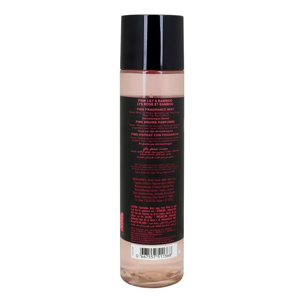 bath & body works pink lily & bamboo fine fragrance mist, 236ml image2