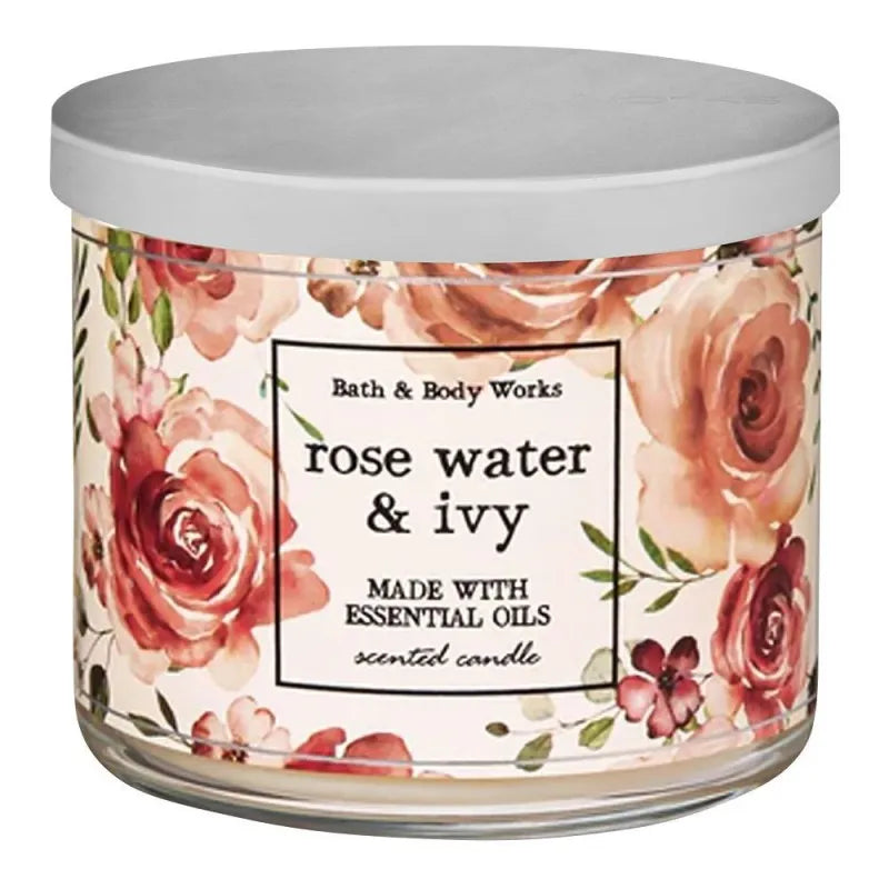 bath & body works rose water & ivy scented candle, 411g image2