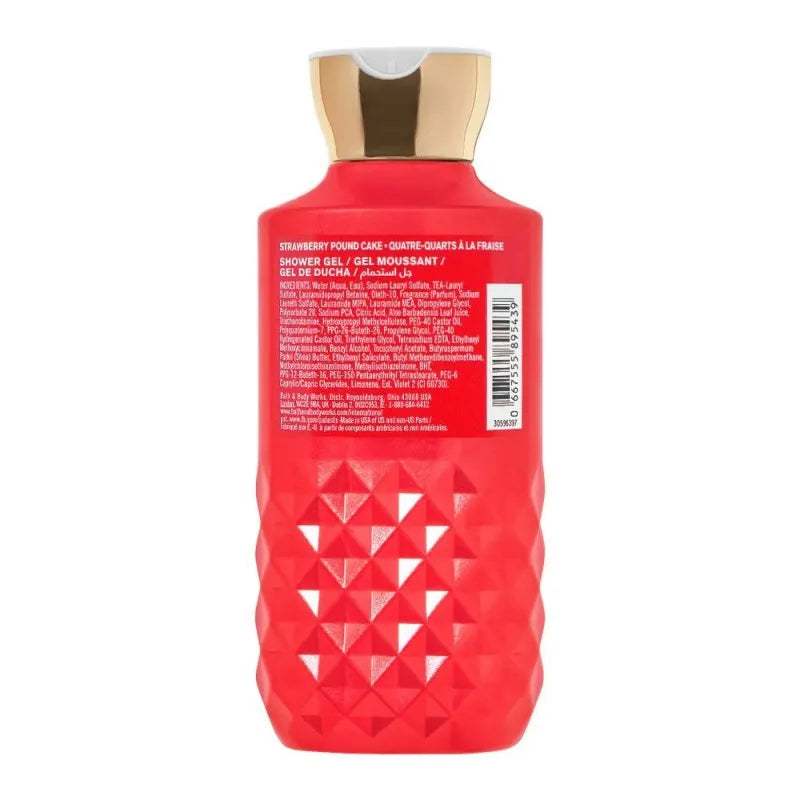 bath & body works strawberry pound cake shower gel, 295ml image2