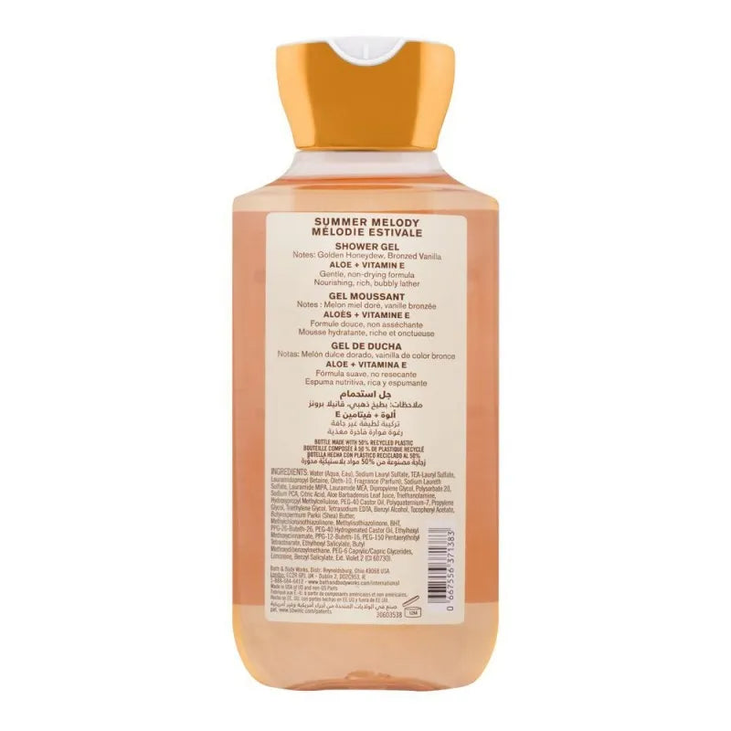 bath & body works summer melody aloe + vitamin e shower gel, 295ml image2