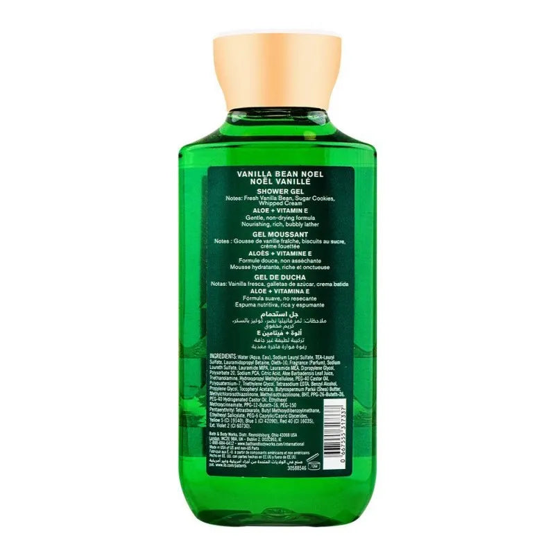 bath & body works vanilla bean noel aloe + vitamin e shower gel, 295ml image2