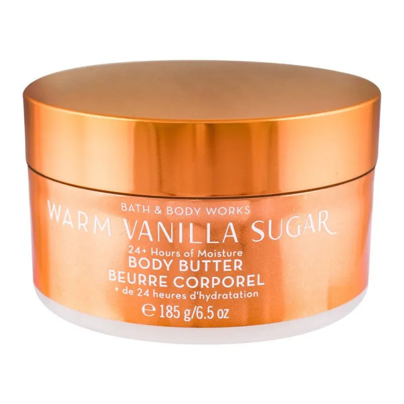 bath & body works warm vanilla sugar 24+ hours moisture body butter, 185g main image