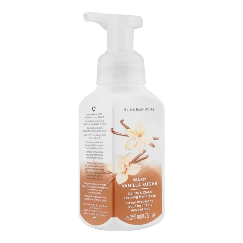 bath & body works warm vanilla sugar, gentle & clean foaming hand soap, 259ml main image