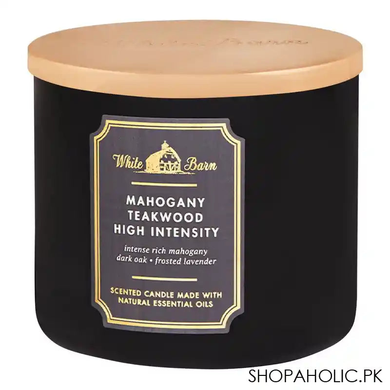 Bath & Body Works White Barn Mahogany Teakwood High-Intensity Scented Candle, 411g - Image 2