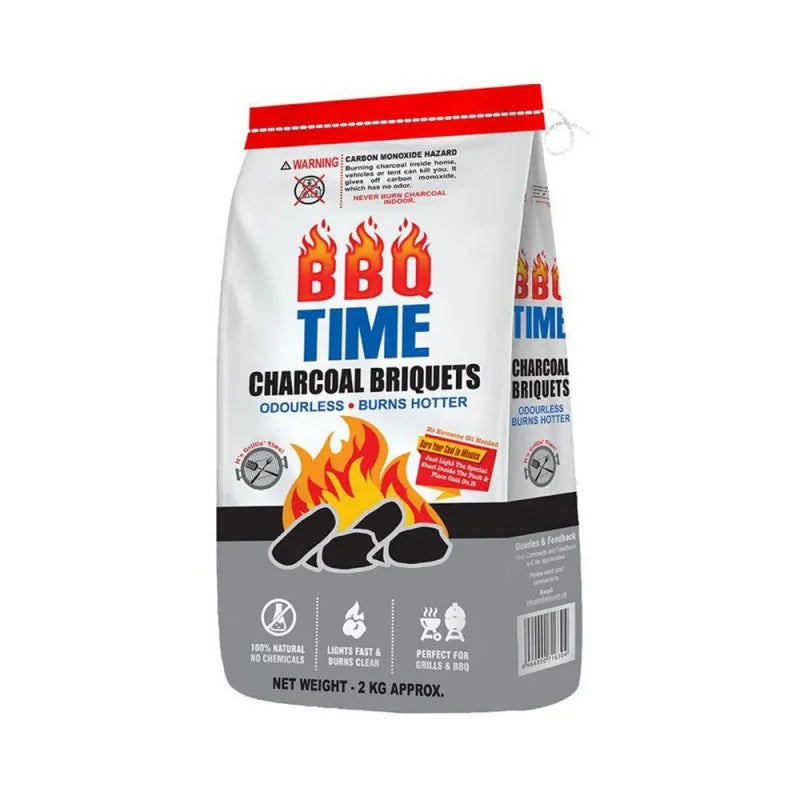 bbq time charcoal briquets, 2 kg approx main image