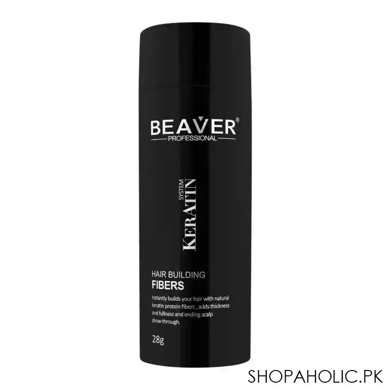 beaver keratin system hair building fibers, black, 28g main image