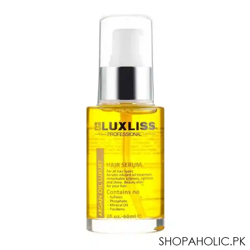 beaver luxliss argan oil luxury hair serum, 60ml main image