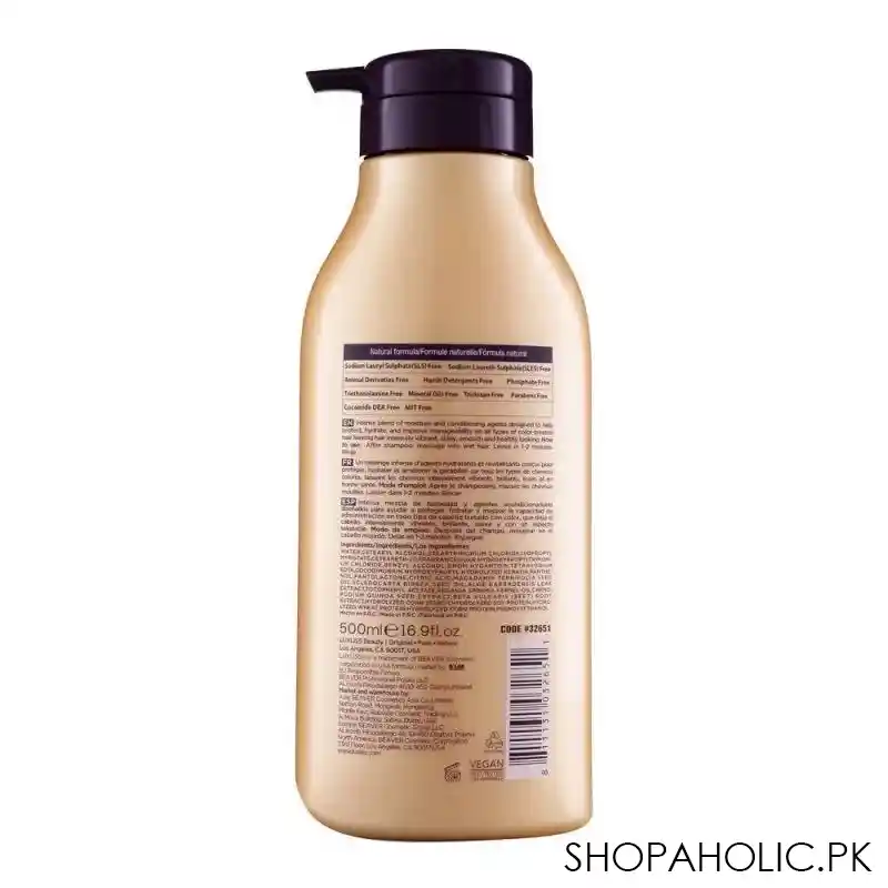 beaver luxliss miracle africa argan oil & marula brightening hair care conditioner, paraben & sulfate free, 500ml image2