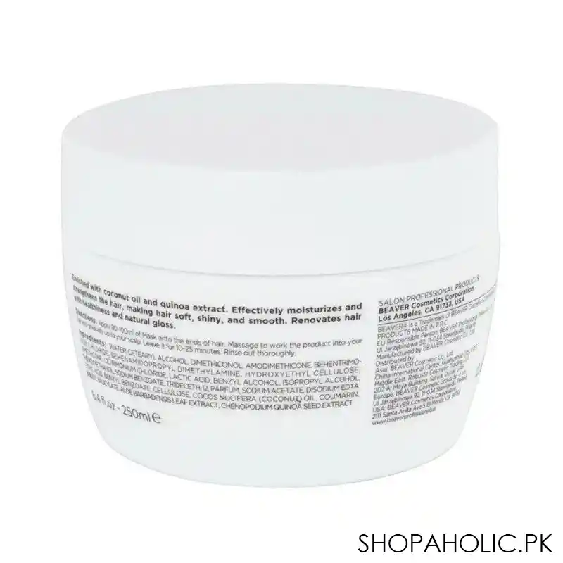 beaver moisturizing coconut oil & quinoa hair mask, 250ml image2