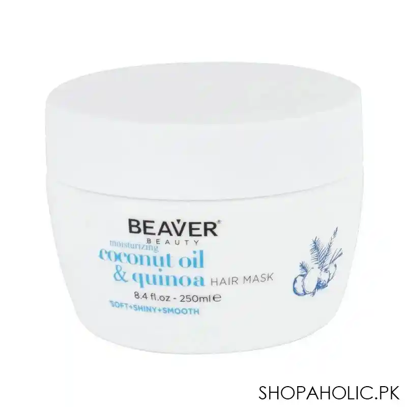 beaver moisturizing coconut oil & quinoa hair mask, 250ml main image