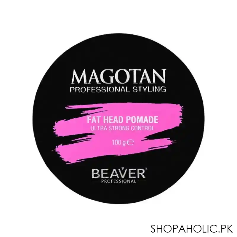 beaver professional magotan heavy shine 4+ fat head pomade ultra strong control, 100g image3