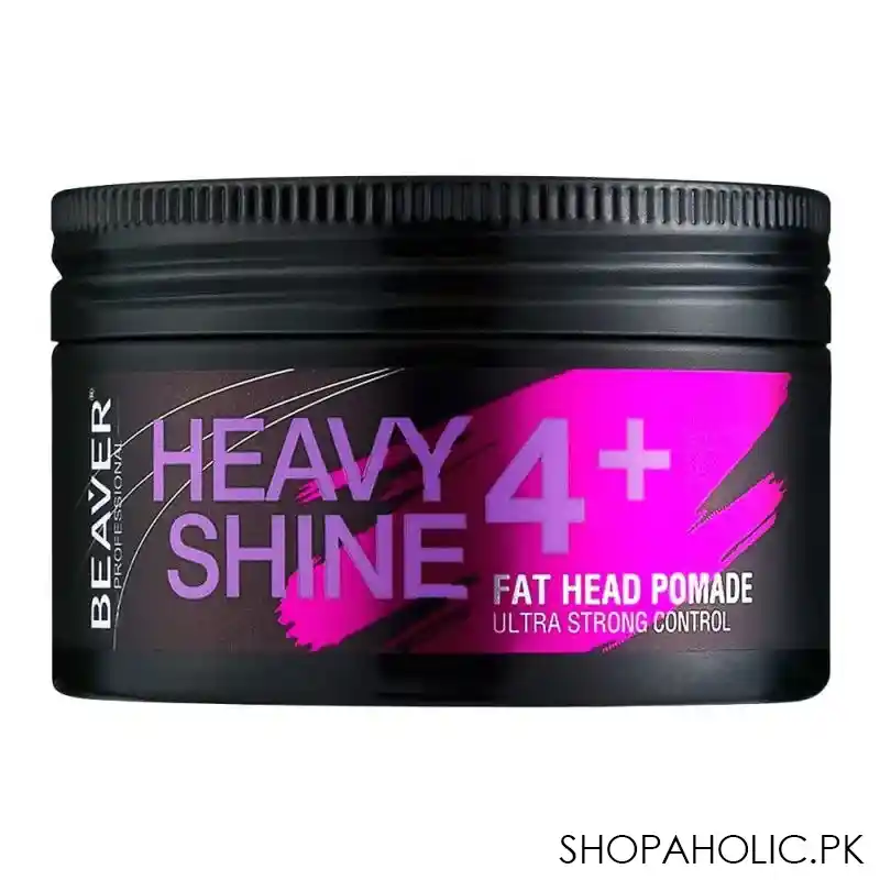 beaver professional magotan heavy shine 4+ fat head pomade ultra strong control, 100g main image