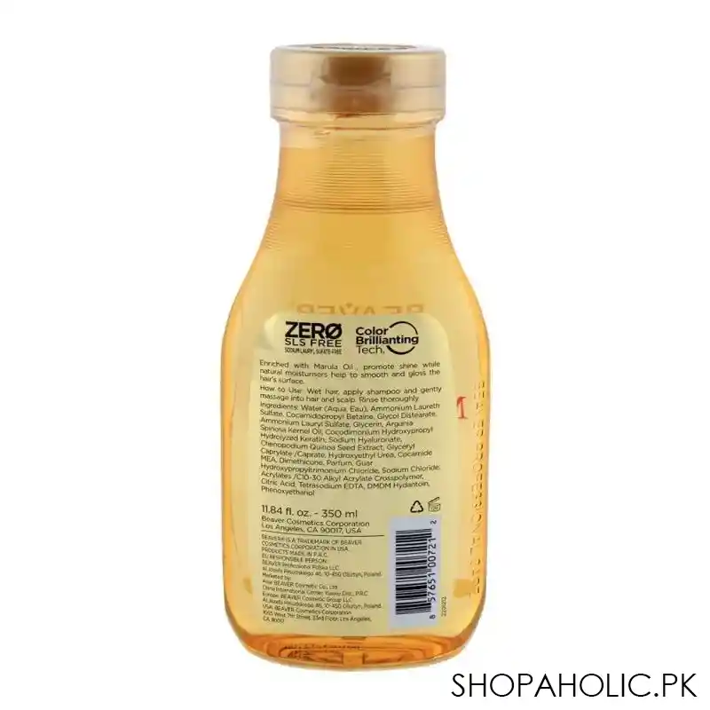 beaver professional marula miracle beauty oil shampoo 350ml image2