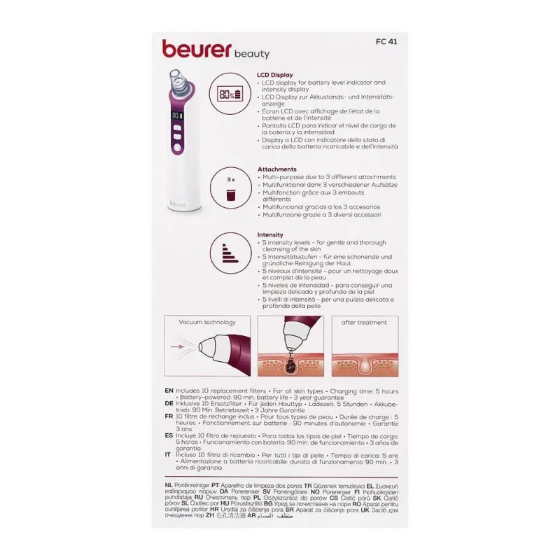 beurer beauty power deep pore cleanser, fc41 image2