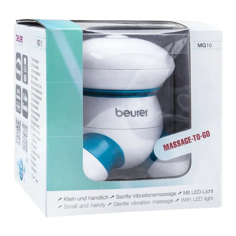 beurer handheld mini body massager, battery operated, mg 16 image2