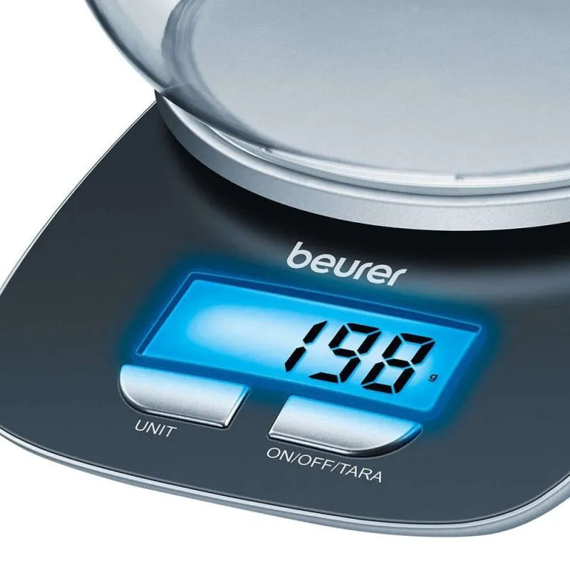 beurer kitchen scale, with bowl and illuminated display, ks 25 image2