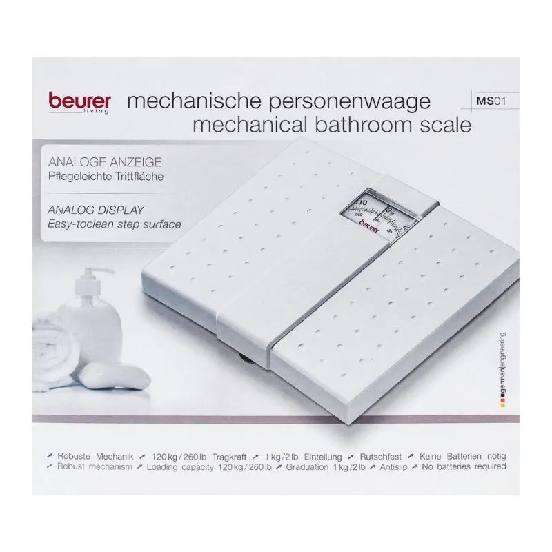 beurer mechanical bathroom scale, weight machine, ms 01 image2