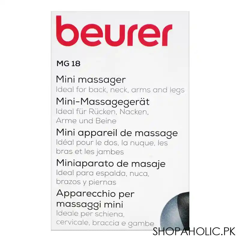 Beurer MG 18 Mini Electric Handheld Massager With LED Light, Ideal For Back, Neck, Arms & Legs, Black - Image 6