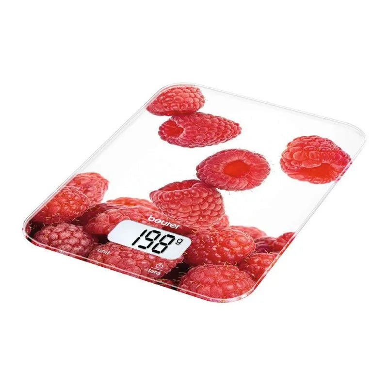 beurer wellbeing lcd display kitchen scale, weight machine, berry, ks 19 main image