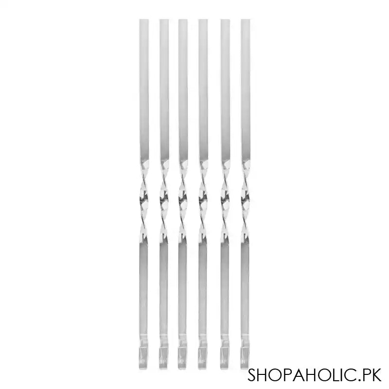 Bhoja Screw Large, 18.4 Inches BBQ Sticks, Ideal For Seekh Kebab, BBQ, Tikka Boti, 6-Pack, BBQ-027 - Main Image