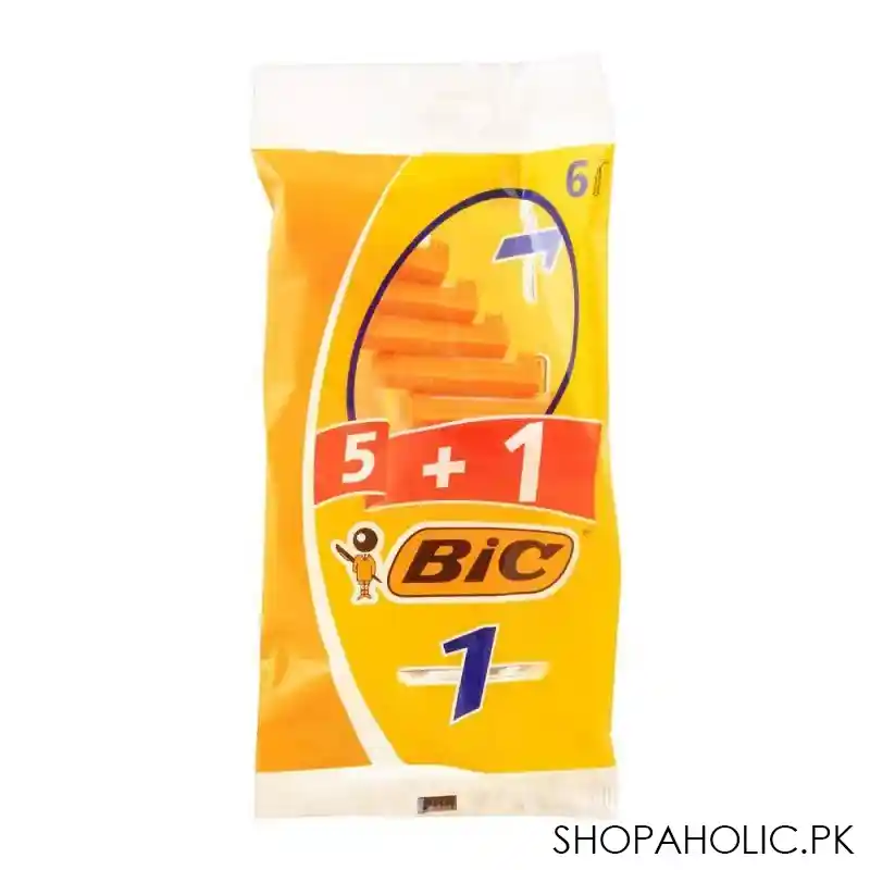 bic 1 classic disposable razor, 5+1 pack main image