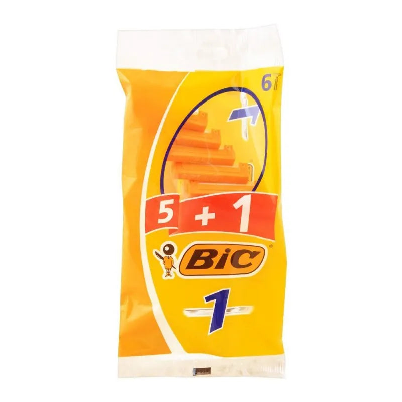 bic 1 classic disposable razor, 5+1 pack main image