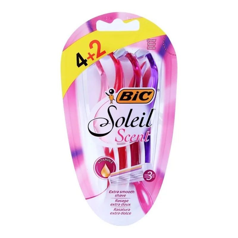 bic soleil scent disposable razor, women, 6 pack image2