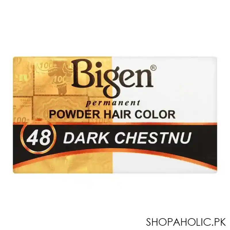 bigen permanent powder hair color, 48 dark chestnut image5