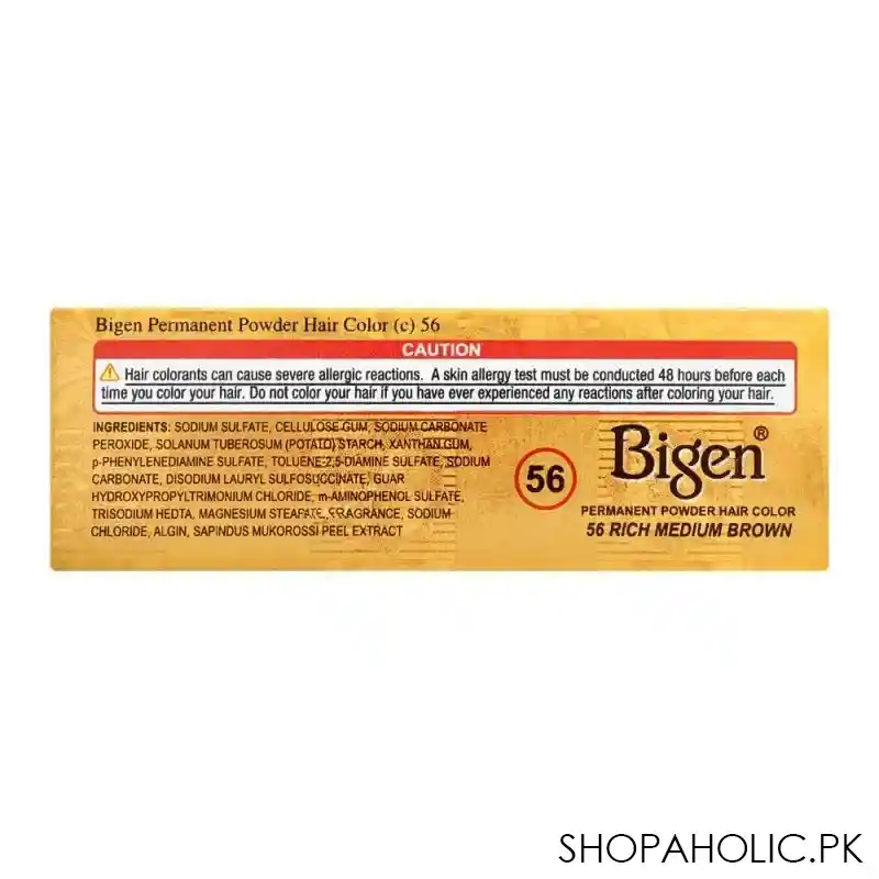 bigen permanent powder hair color, 56 rich medium brown image4