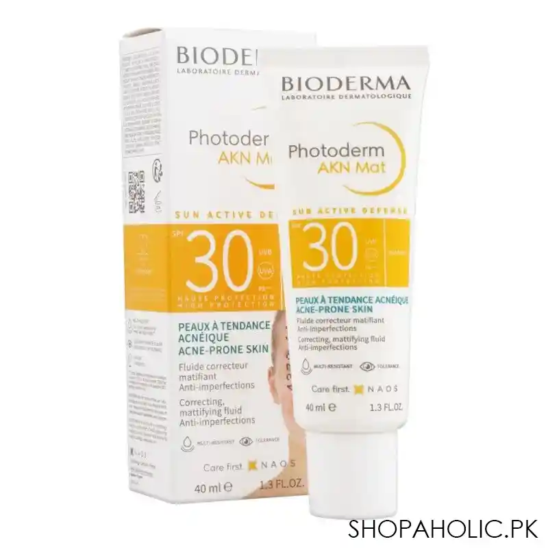 bioderma photoderm akn mat spf30 sun active defense mattifying fluid, 40ml main image